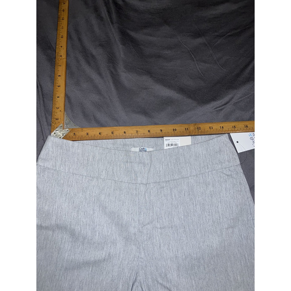 New CROFT & BARROW Pants Women's Size 8 Heather Grey Gray Twill Mid Rise Capris - Picture 6 of 9